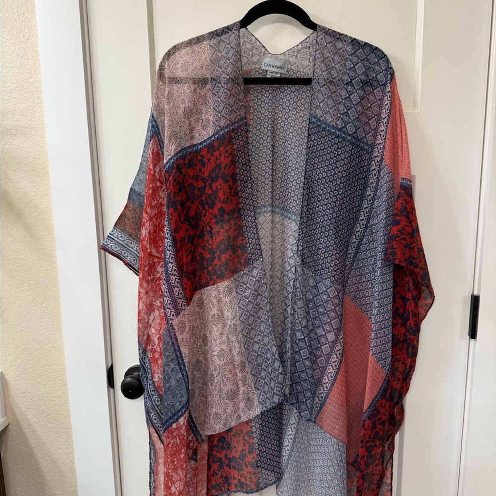 Catherines Multicolor Patchwork Kimono Top